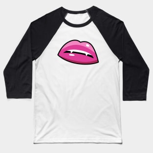 Pink Lips Baseball T-Shirt